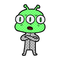 cartoon three eyed alien
