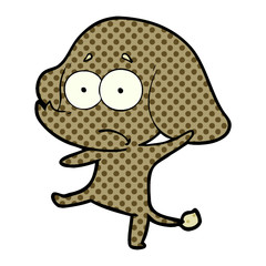 cartoon unsure elephant