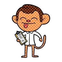 funny cartoon monkey