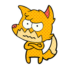 cartoon annoyed fox