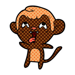 crazy cartoon monkey