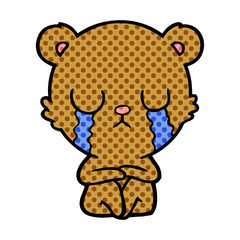 crying cartoon bear
