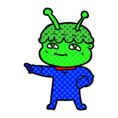 friendly cartoon spaceman