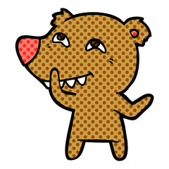 cartoon bear showing teeth