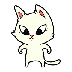 confused cartoon cat