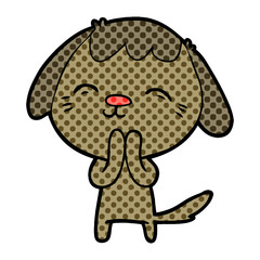 happy cartoon dog