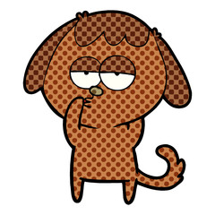 cartoon tired dog