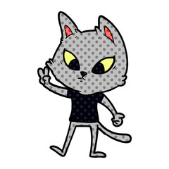 confused cartoon cat