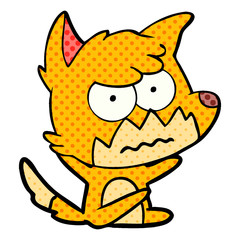 cartoon annoyed fox