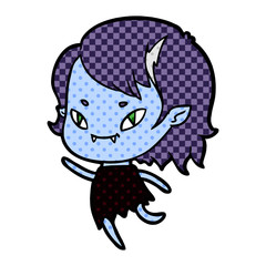 cartoon friendly vampire girl running