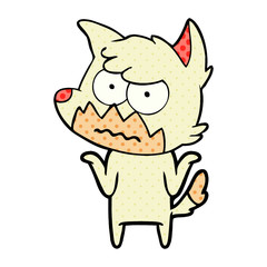 cartoon annoyed fox