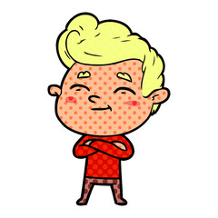 happy cartoon man
