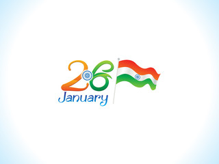 abstract artistic happy republic day text