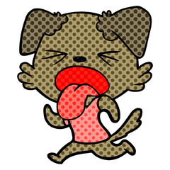 cartoon disgusted dog