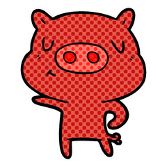 cartoon pig pointing