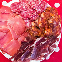 plate of Spanish cold meats