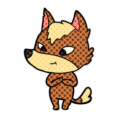 friendly cartoon wolf