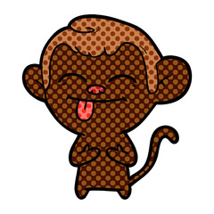 Obraz premium funny cartoon monkey