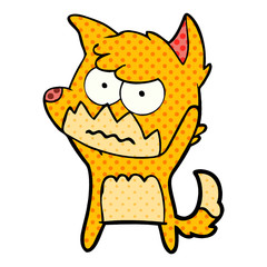 cartoon annoyed fox