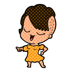 Fototapeta premium happy cartoon girl