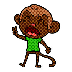 shouting cartoon monkey