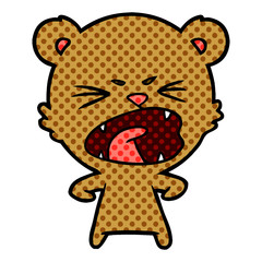 angry cartoon bear