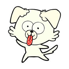 cartoon dog with tongue sticking out