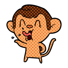 crazy cartoon monkey