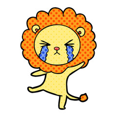 cartoon crying lion