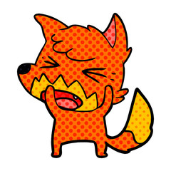 angry cartoon fox