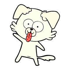 cartoon dog with tongue sticking out