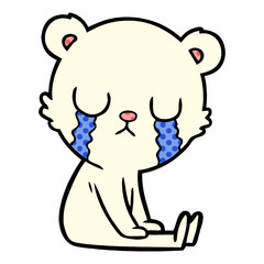 crying polar bear cartoon