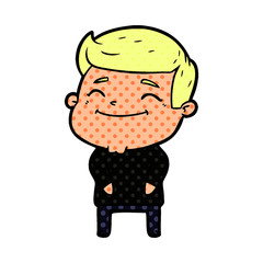 happy cartoon man