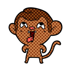 crazy cartoon monkey