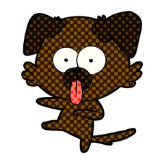 cartoon dog with tongue sticking out