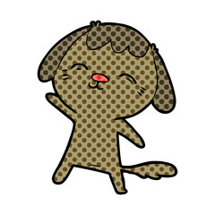 happy cartoon dog