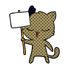 cartoon cat with bow on head