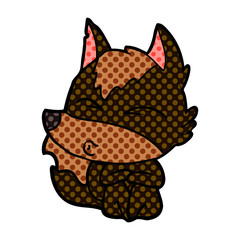 cartoon wolf whistling