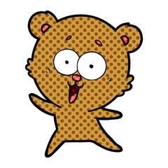 laughing teddy  bear cartoon