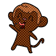 crazy cartoon monkey