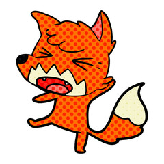 angry cartoon fox