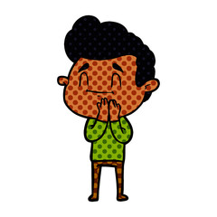 happy cartoon man