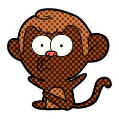 cartoon hooting monkey