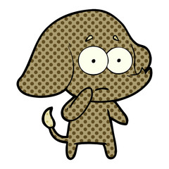 cartoon unsure elephant