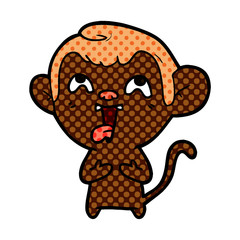 crazy cartoon monkey