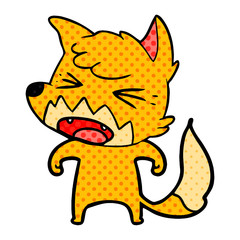 angry cartoon fox