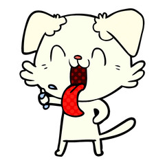 cartoon panting dog