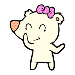 female polar bear cartoon