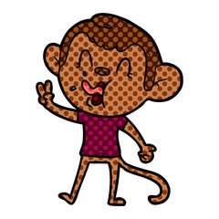 crazy cartoon monkey