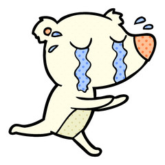 cartoon crying polar bear